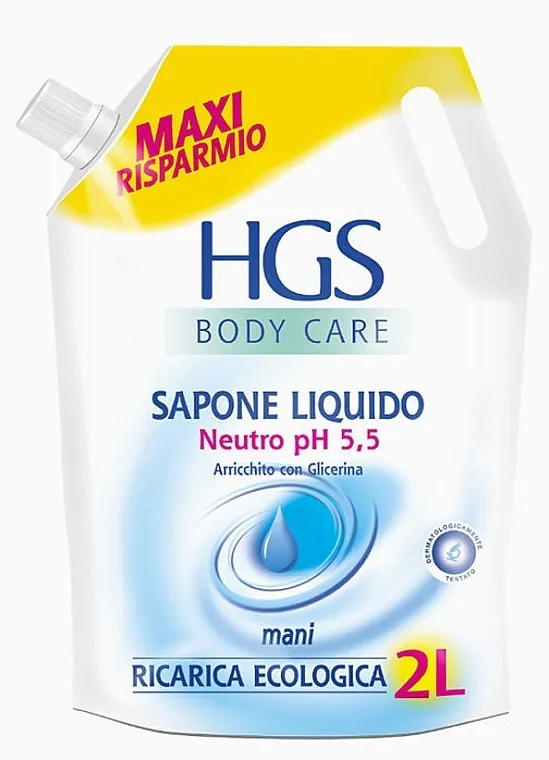 HGS Body Care Neutral Liquid Soap pH 5.5 Refill Neutralni pH 5,5 tečni sapun (doypack)