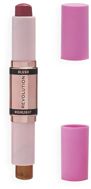 Highlighter rumenilo, 2 u 1 Revolution Pro Duo Blush and Highlighter Stick