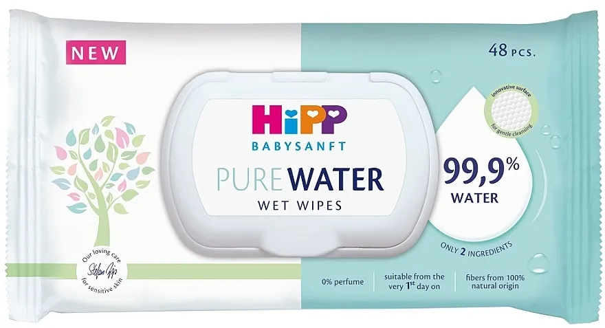 HiPP Babysanft Pure Water Vlažne maramice, 48 kom.