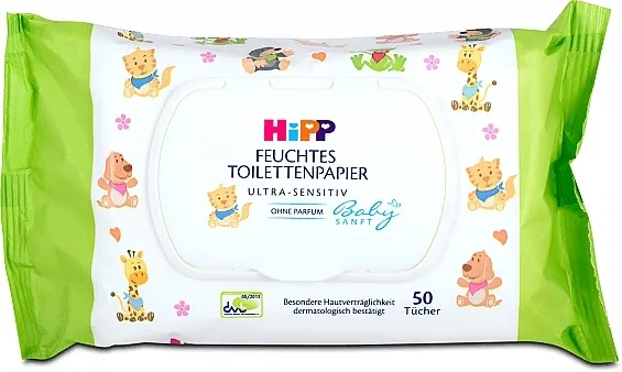 Hipp Ultra-Sensitiv Vlažni toaletni papir, 50 kom.