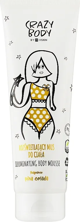 HiSkin Crazy Illuminating Body Mousse Pina Colada Osvetljavajući mus za telo Pina Kolada.