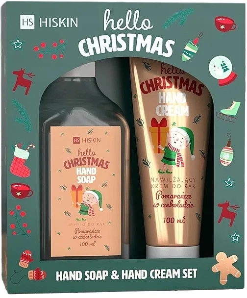 HiSkin Hello Christmas Set (h/soap/200ml + h/cr/60ml) Poklon set Slatka čokolada