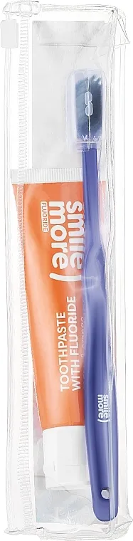HiSkin Smile More Travel Set Ginger &amp; Orange (toothpaste/30ml + toothbrush/1pc + bag)