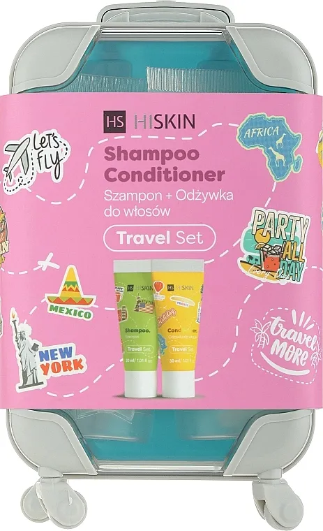 HiSkin Travel Set (shampoo/30ml + cond/30ml)