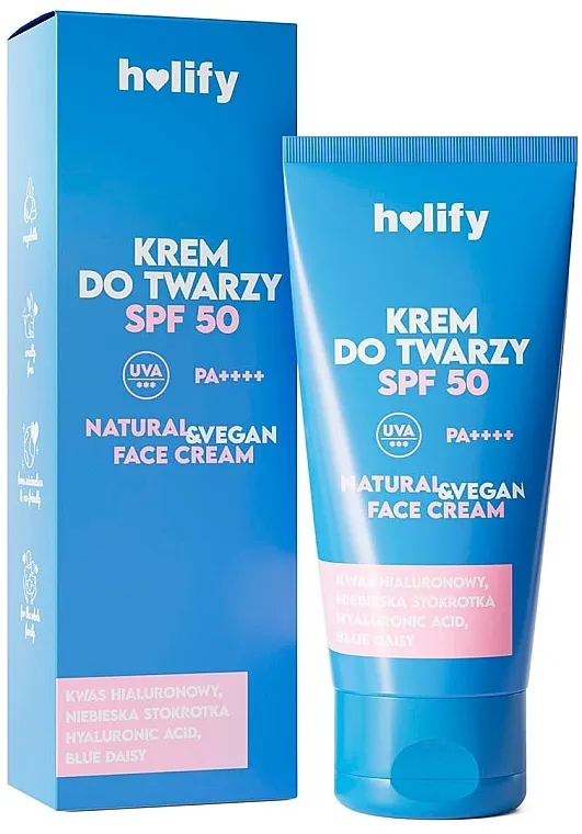 Holify Moisturizing Facial Snscreen Cream SPF50 PA++++ Hidratantna zaštitna krema za sunčanje za lice
