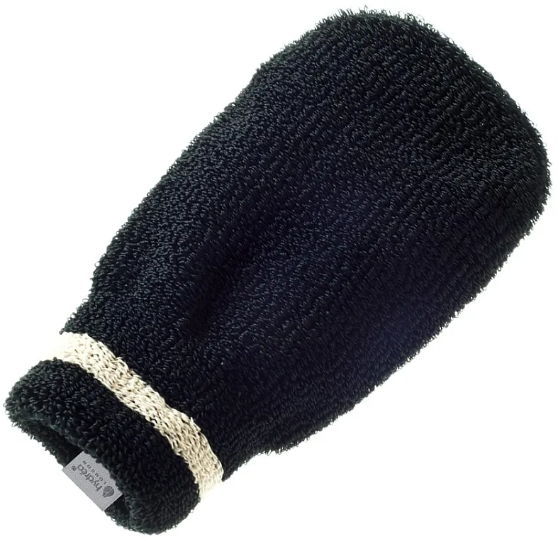 Hydrea London Exfoliating Spa Mitt Black Eksfolijantna spa rukavica, crna