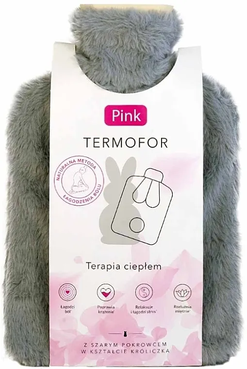 Hydrex Diagnostics Pink Termofor Flašica za toplu vodu, siva