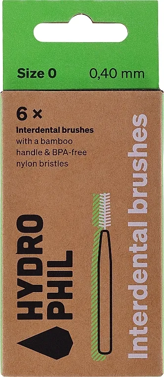 Hydrophil Interdental Brushes Size 0 Interdentalne četkice od bambusa, 0.40 mm