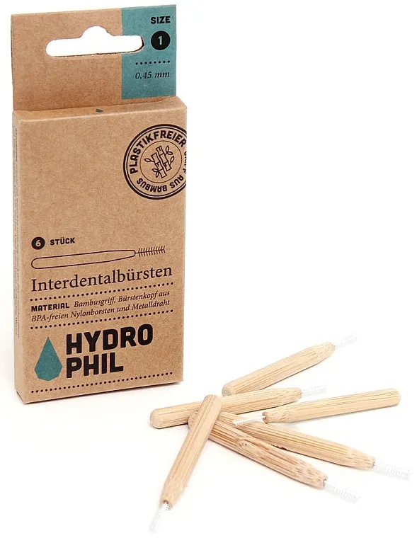 Hydrophil Interdental Brushes Size 1 Interdentalne četkice od bambusa, 0.45 mm
