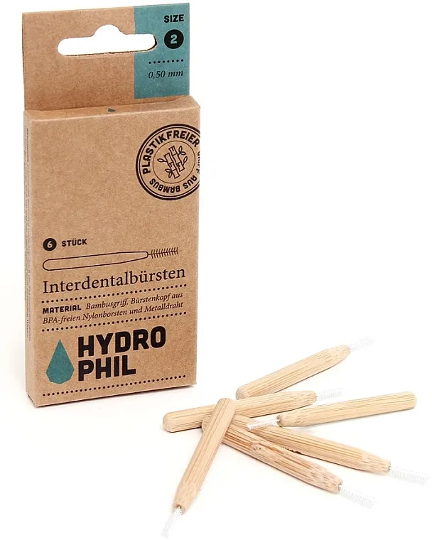 Hydrophil Interdental Brushes Size 2 Interdentalne četkice od bambusa, 0,5 mm