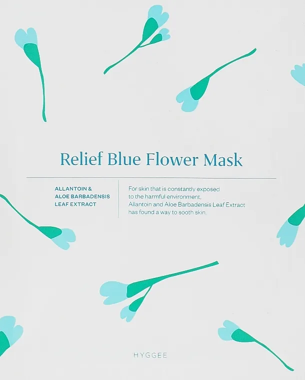HYGGEE Relief Blue Flower Mask Umirujuća maska ​​za lice