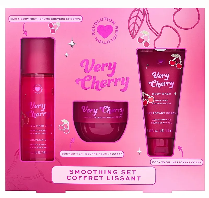 I Heart Revolution Very Cherry Bath &amp; Body Gift Set (b/wash/50ml + b/butter/68g + h/b/mist/100ml)