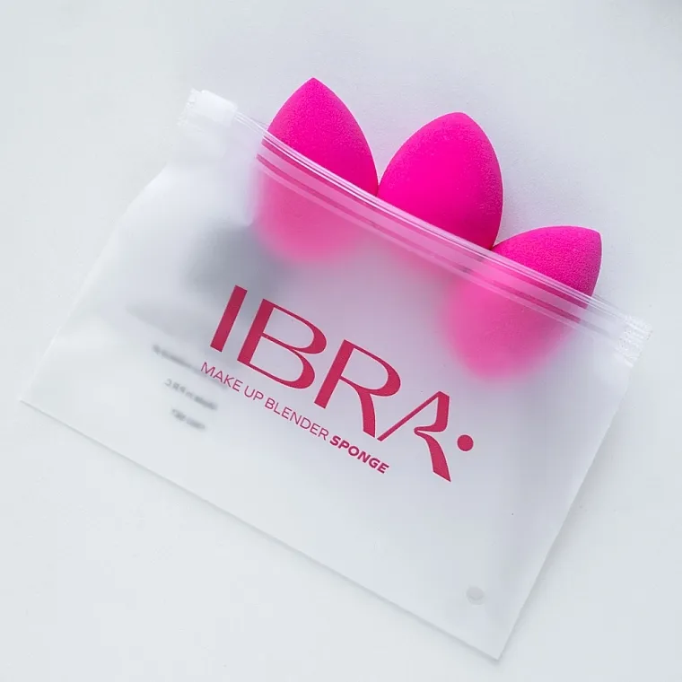 Ibra Make Up Blender Sponge Pink Set spužvica za šminkanje, 3 kom, roza