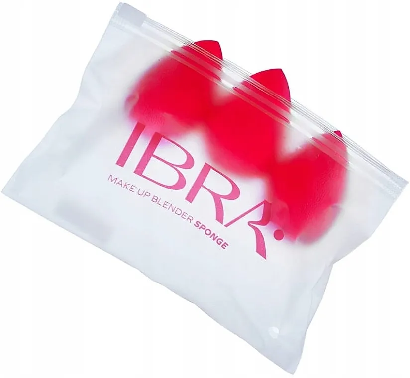 Ibra Make Up Blender Sponge Trio Set sunđera za šminkanje, 3 kom., crveni