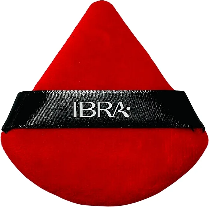 Ibra Triangular Powder Puff Red Sunđer za šminkanje, crveni