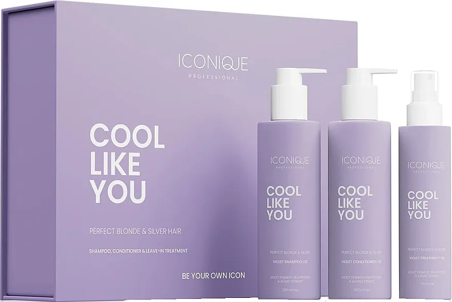 Iconique Professional Cool Like You Gift Set (shm/250ml+cond/250ml+spray/150ml)