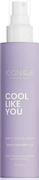 Iconique Professional Cool Like You Perfect Blonde &amp; Silver Violet Leave-In Treatment Sprej za neutralisanje žutih tonova bez ispiranja