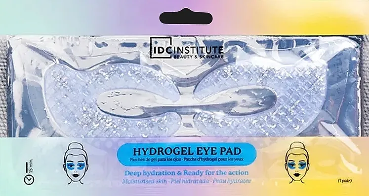 IDC Institute C Shaped Glitter Hydrogel Eye Pad Blue Hidrogeleske flastere za područje oko očiju sa šljokicama
