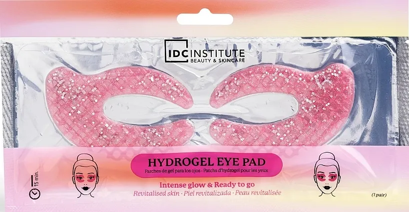 IDC Institute C Shaped Glitter Hydrogel Eye Pad Pink Hidrogel flasteri za kožu oko očiju sa šljokicama
