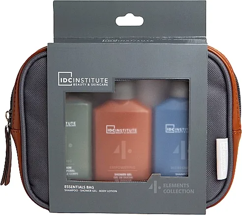 IDC Institute Essentials Bag (sh/gel/120 ml + b/lot/120 ml + shampoo/120 ml) Set