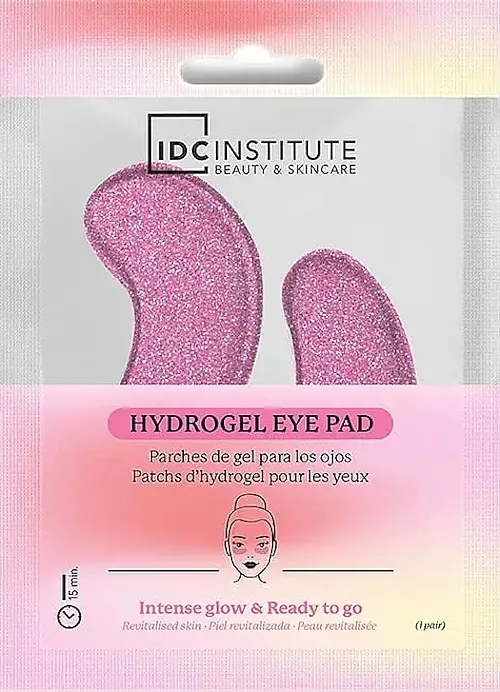 IDC Institute Glitter Hydrogel Eye Pad Pink Hidrogeleske flasteri za područje ispod očiju sa šljokicama