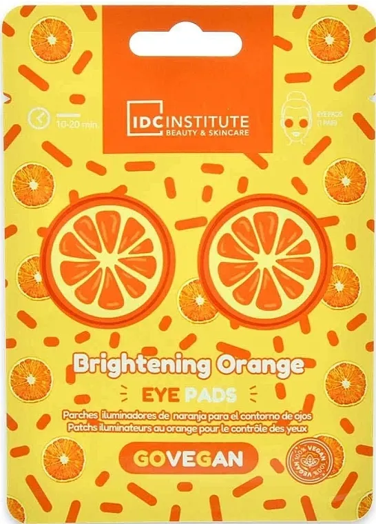 IDC Institute GoVegan Brightening Orange Eye Pads Osvetljavajući ulošci za područje ispod očiju sa pomorandžom