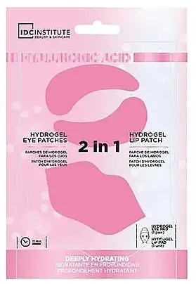 IDC Institute Hyaluronic Acid Hydrogel Lips &amp; Eyes Patch Flasteri za oči i usne sa hijaluronskom kiselinom 2u1