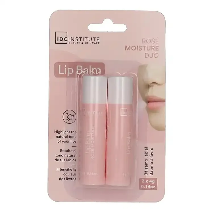 IDC Institute Moisture Rose Lip Balm Duo Set hidratantni balzama za usne "Hidratantna ruža"