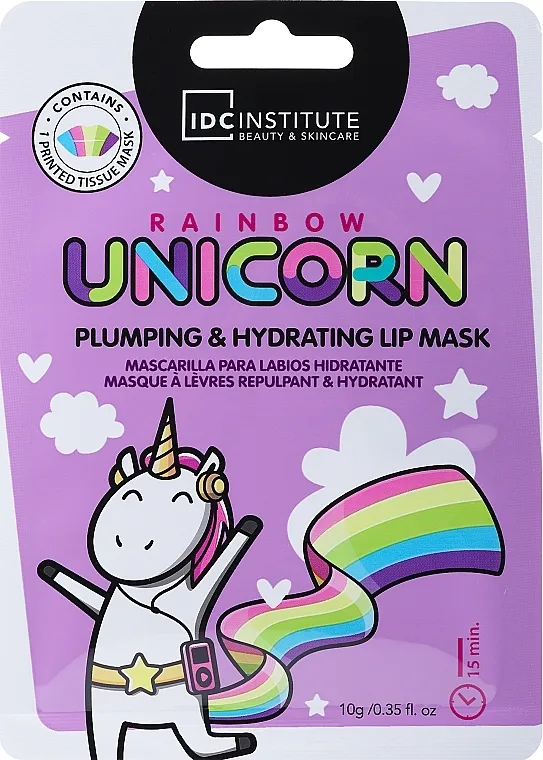 IDC Institute Rainbow Unicorn Plumping &amp; Hydrating Lip Mask Maska za usne