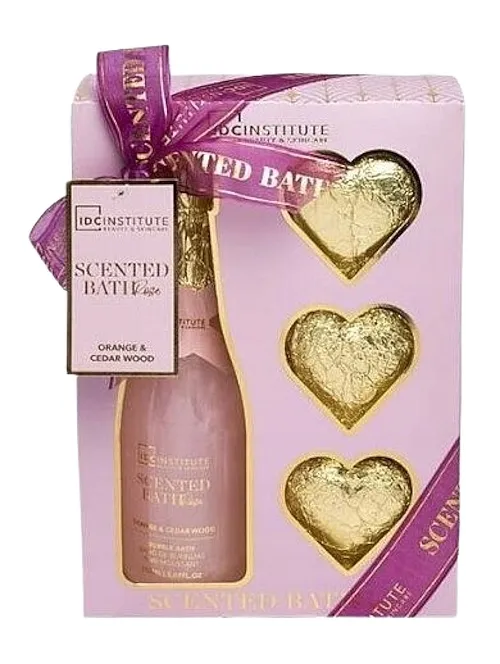 IDC Institute Scented Bath Rose Orange And Cedar Wood (bath/foam/150ml + bath/bomb/3x30g) Set