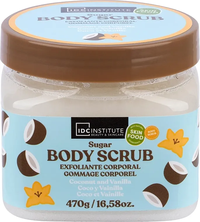 IDC Institute Sugar Body Scrub Coconut &amp; Vanila Šećerni piling za telo Kokos i vanila