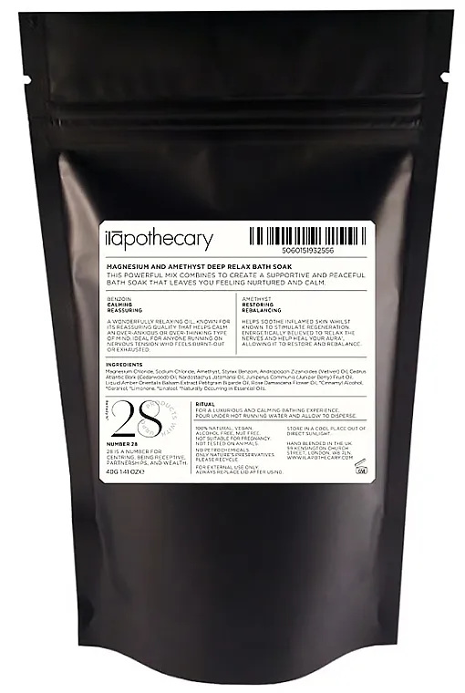 Ilapothecary Deep Relax Bath Soak Mini So za kupanje „Magnezijum i Ametist“, 28 (mini)