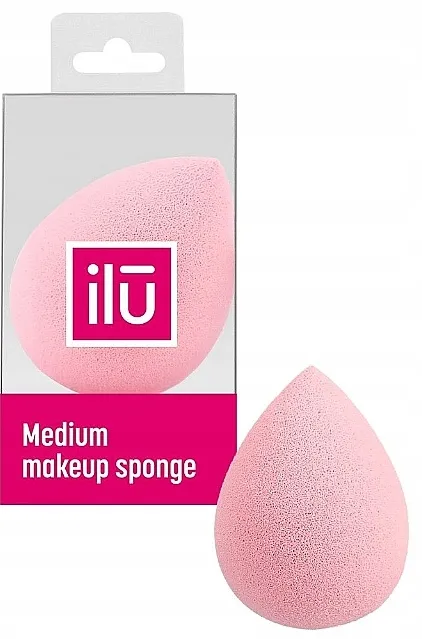 Ilu Sponge Raindrop Medium Pink Spužvica za šminkanje Raindrop Medium, srednja, roze