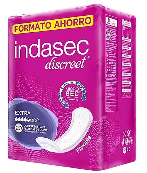 Indasec Discreet Extra Higijenski ulošci, 20 kom.