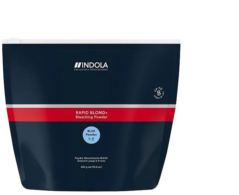 Indola Profession Rapid Blond+ Blue Dust-Free Powder Bezbedni prah za posvetljivanje, plavi (zip pakovanje)