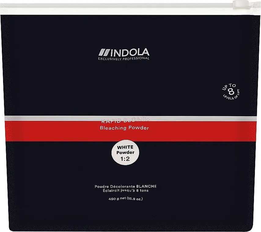 Indola Profession Rapid Blond+ White Bleaching Powder Bezprašni posvetljujući prah, beli (zip pakovanje)