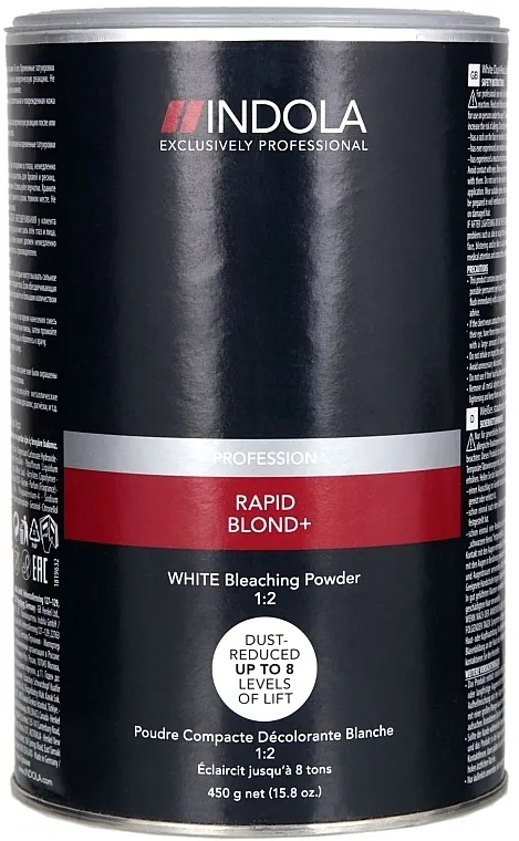 Indola Profession Rapid Blond+ White Dust-Free Powder Prašak za razbistravanje bez prašine beli