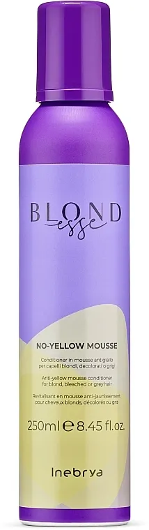 Inebrya Blondesse No-Yellow Mousse Conditioner Mousse regenerator za izbijeljenu ili sijedu kosu