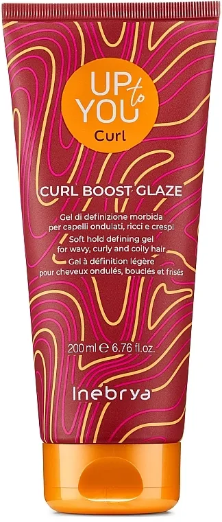 Inebrya Up To You Curl Boost Glaze Gel za oblikovanje kovrdžave, talasaste i trajno ondulirane kose