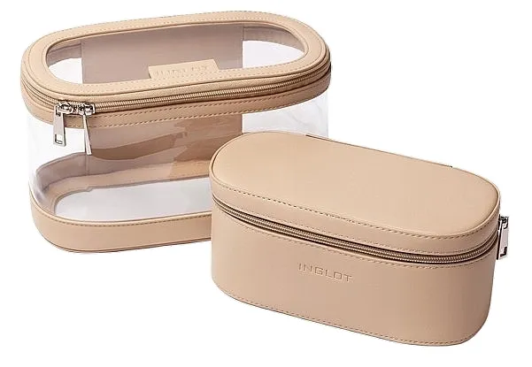 Inglot Cosmetic Bag Set Set od 2 nesesera, bež, 2 kom.