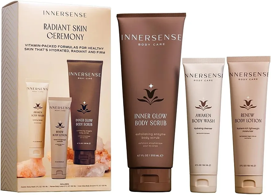 Innersense Radiant Skin Ceremony (b/wash/59.1ml + b/lot/59.1ml + b/scrub/200ml) Set