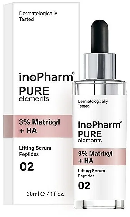 InoPharm Pure Elements 3% Matrixyl + HA Lifting Serum Serum za učvršćivanje lica s 3% matriksilom i hijaluronskom kiselinom