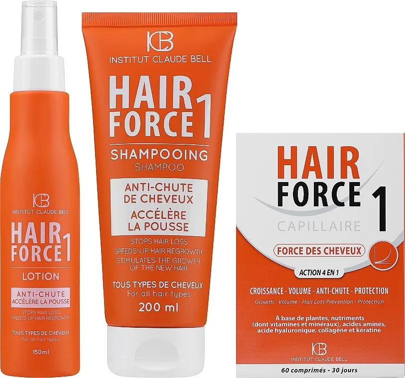 Institut Claude Bell Hair Force One Full Set (f/sup/60pcs + h/lot/150ml + shmp/200ml)