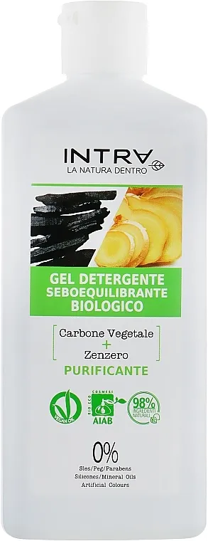 Intra Charcoal&amp;Ginger Sebum Balancing Cleansing Gel Gel za umivanje lica