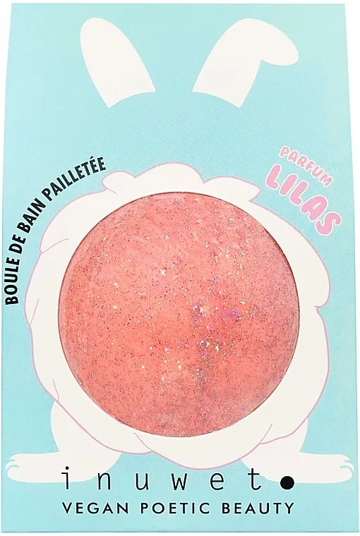 Inuwet Bath Bomb Glitter Lilac Bomba za kupanje