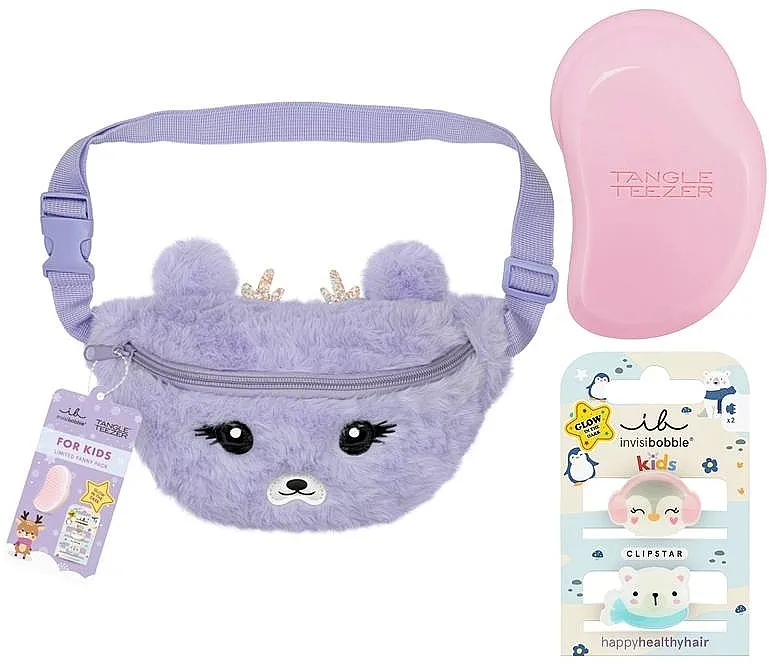 Invisibobble &amp; Tangle Teezer KIDS Cozy Reindeer Set (h/brush + h/clips/2pcs + bag)