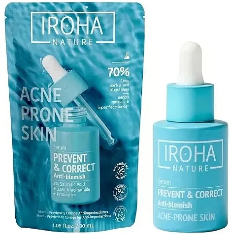 Iroha Nature Acne Prone Skin Prevent &amp; Correct Anti-Blemish Serum Serum protiv nesavršenosti kože