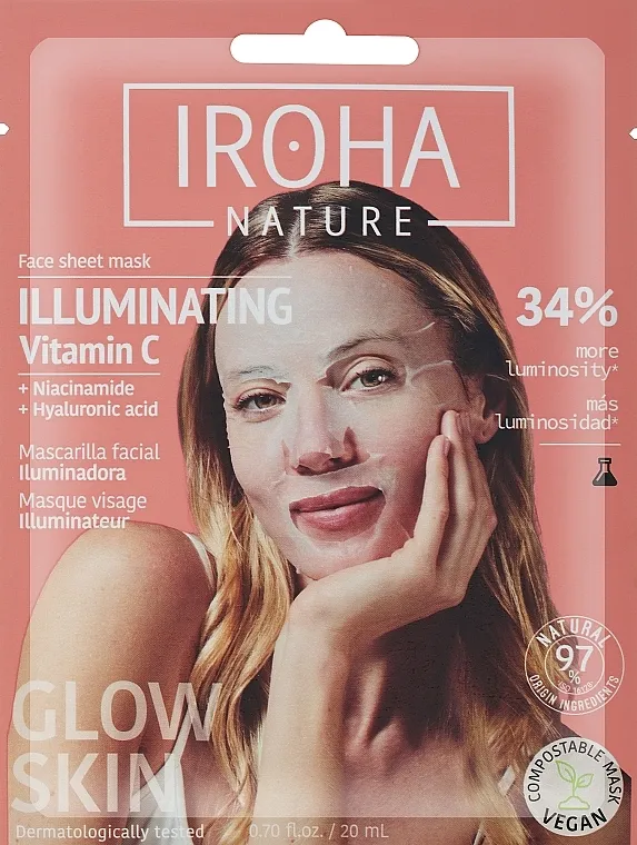Iroha Nature Brightening Vitamin C Tissue Face Mask Sheet maska ​​za lice