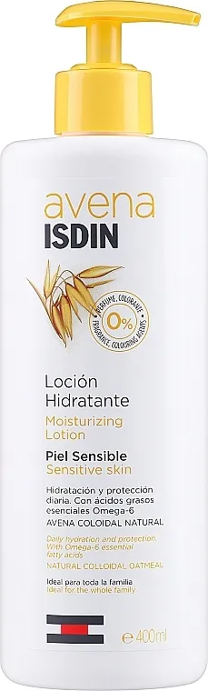 Isdin Avena Moisturizing Lotion Sensitive Skin Losion za tijelo sa zobenim pahuljicama i omega-6 masnim kiselinama