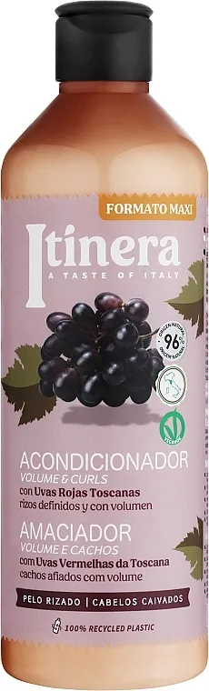 Itinera Tuscan Red Grapes Conditioner Sjajni regenerator za kovrdžavu kosu sa crvenim toskanskim grožđem